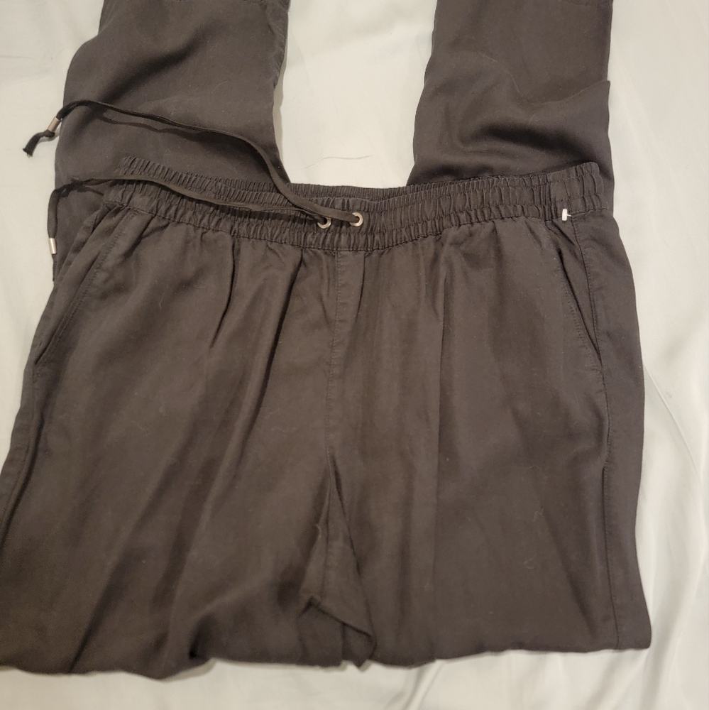 Black linen pants